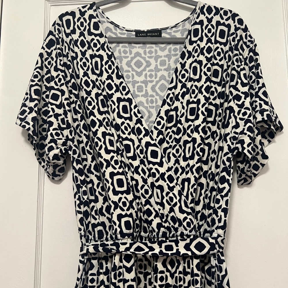 Lane Bryant Monochrome Patterned Jumpsuit